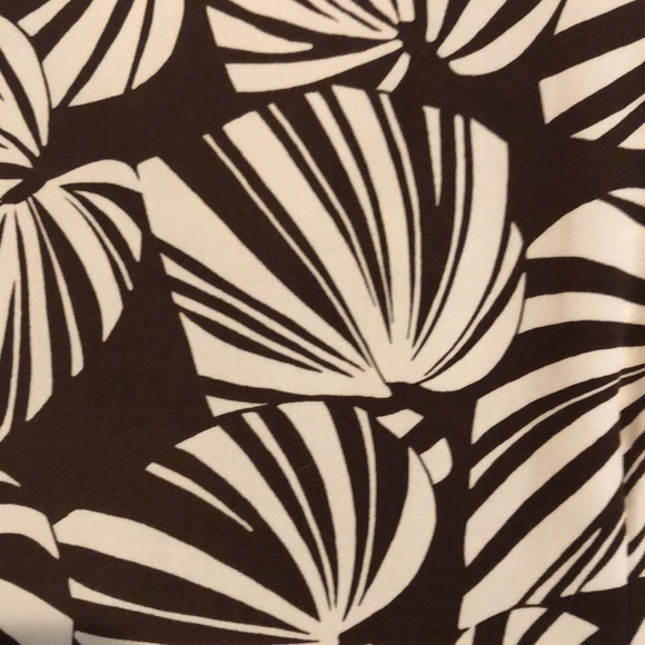 London Times Sleeveless Brown Print Dress Size 14 - Picture 5 of 5